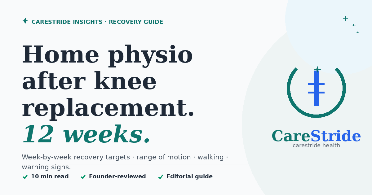 Home physiotherapy after knee replacement: what families should know